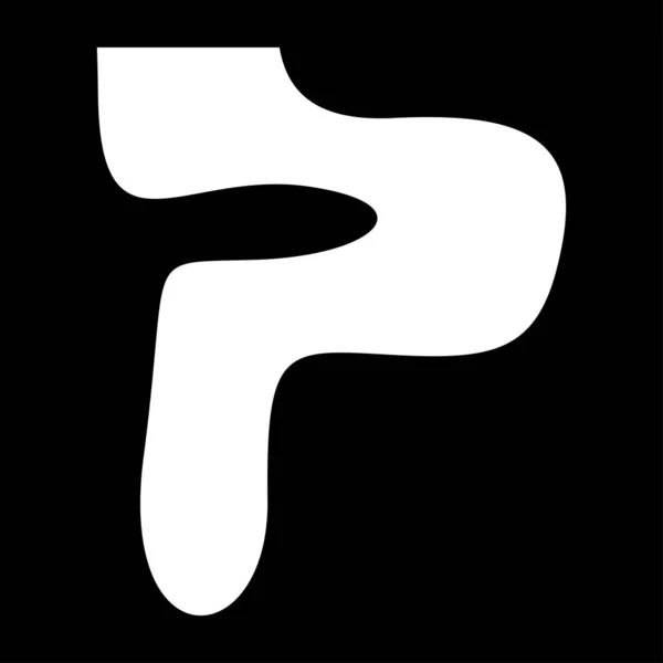 文字Pのアイコンロゴデザイン — ストックベクタ