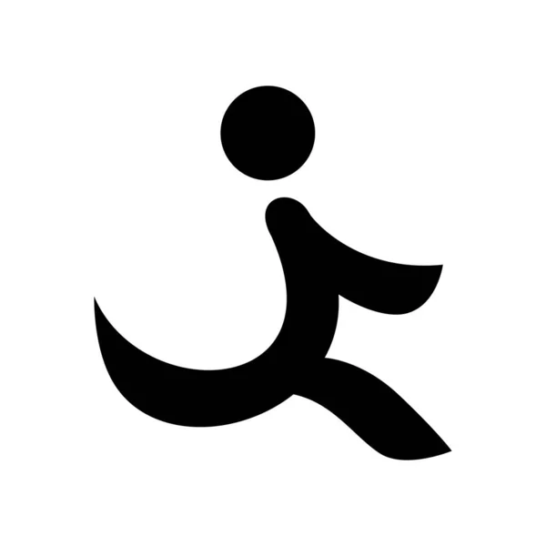 Design Logo Icona Sprint Umano — Vettoriale Stock