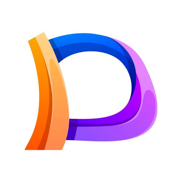 Lettre Colorée Dégradé Logo Design — Image vectorielle