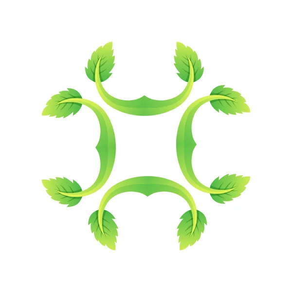 Diseño Abstracto Del Logotipo Del Degradado Hoja — Vector de stock