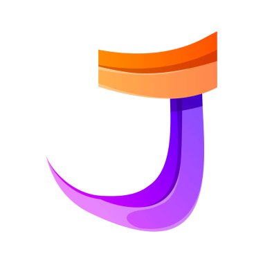 J harfi gradyan logo tasarımı