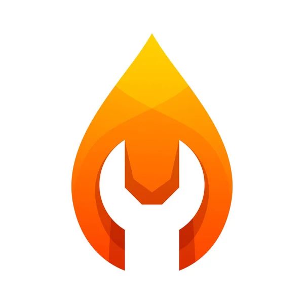 Hulpmiddel Pictogram Gradiënt Logo Ontwerp — Stockvector