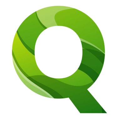 Q harfi ilk renkli gradyan tasarımı