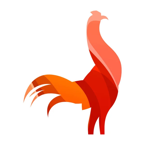 Kleurrijk Haan Logo — Stockvector
