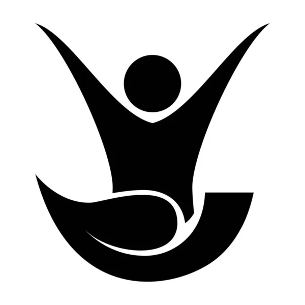 Homme Feuille Logo Icône Vecteur — Image vectorielle