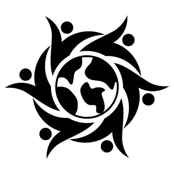 Дизайн Логотипа Человека Земли — стоковый вектор