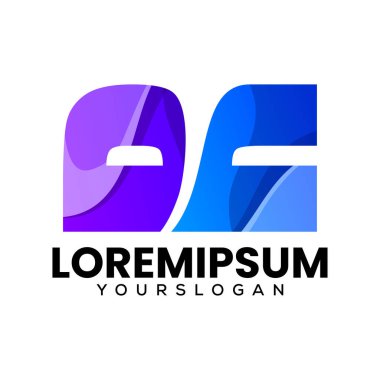 O ve c harfi renkli logo tasarımı