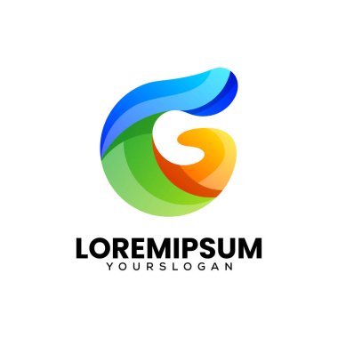 colorful letter G gradient icon logo design