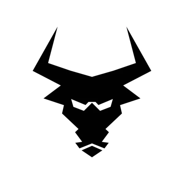 Diseño Del Logotipo Del Icono Geométrico Del Toro — Vector de stock