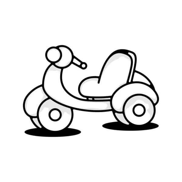 Modello Design Logo Icona Scooter — Vettoriale Stock