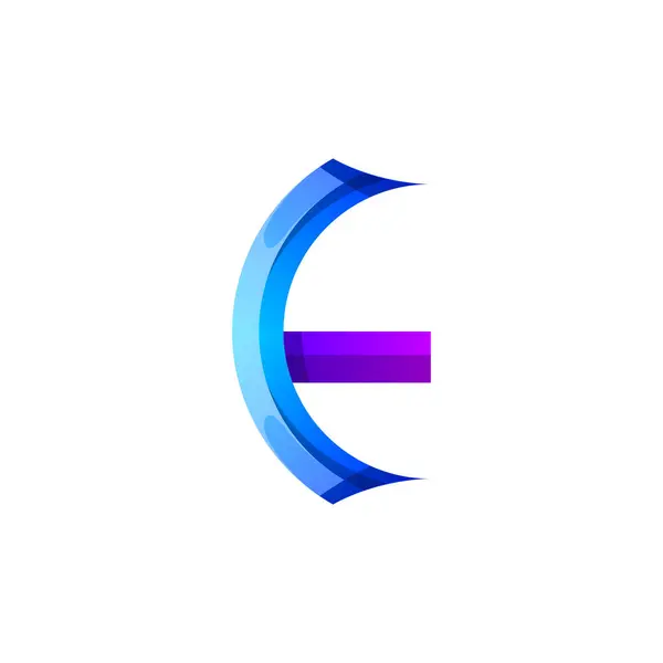 Letra Colorida Design Logotipo Ícone Abstrato — Vetor de Stock