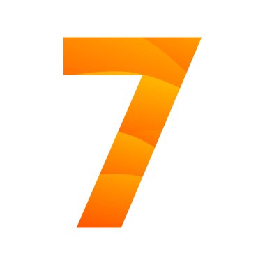 7 numaralı gradyan simge logo tasarımı