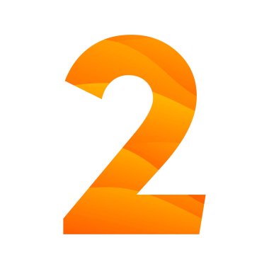 2 numaralı gradyan simge logo tasarımı