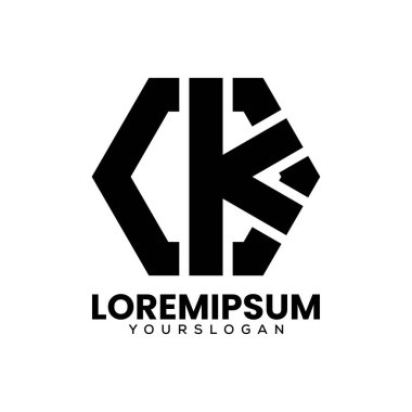 harf ck simgesi logo tasarımı