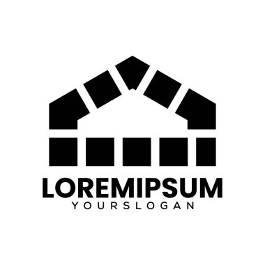 ev soyut simge logo tasarımı