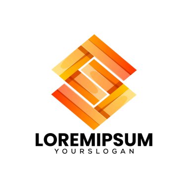 renkli ilk harf S simgesi logo tasarımı