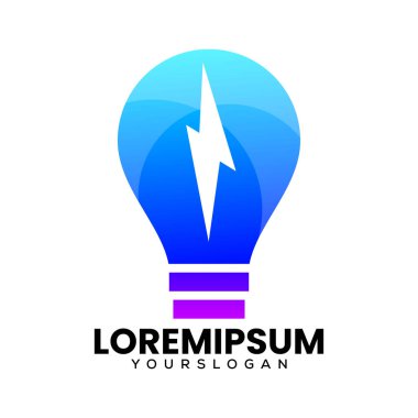 hızlı ampul ışığı simgesi logo tasarımı
