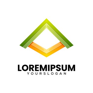 yaratıcı harf Renkli bir simge logosu tasarımı