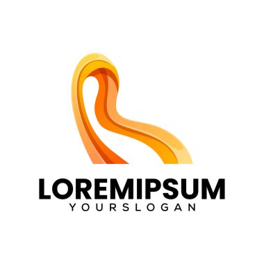 Renkli harf R yaratıcı simge logo tasarımı