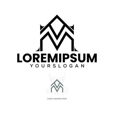 Harf A M monogram logo tasarımı