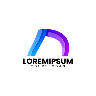 renkli harf N simgesi logo tasarımı