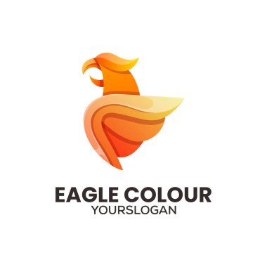 kartal renkli logo tasarım vektörü