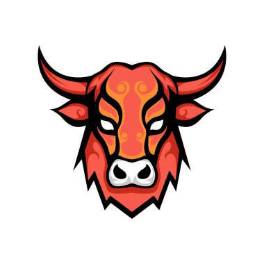 Kızgın boğa simgesi logosu tasarımı