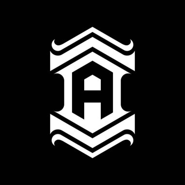 Harf Bir monogram simgesi logosu tasarımı