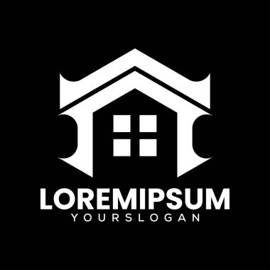 ev simgesi soyut logo tasarımı