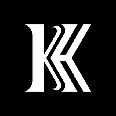 K harfi monogram logo tasarımı