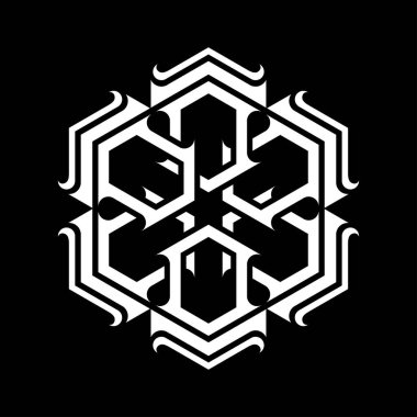 soyut simge organizasyon vektör şablonu