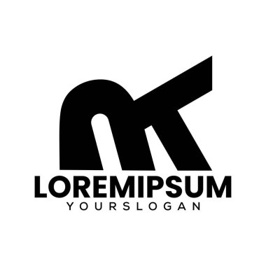 N K harfi yaratıcı simge logosu tasarımı
