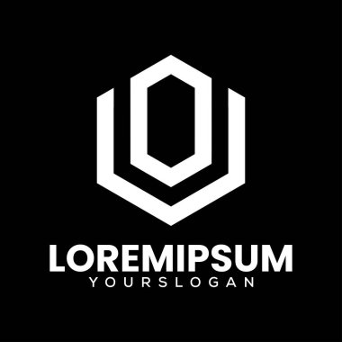 U O harfi monogram logo tasarımı