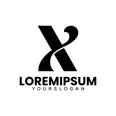 X yaratıcı logo tasarım vektörü