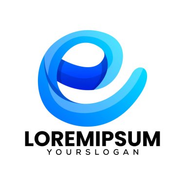 harf e gradyan logo tasarımı