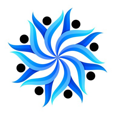 İnsan logo tasarım vektörü