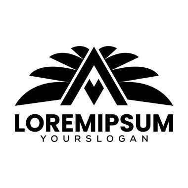 Kanat logosu dizaynlı A harfi