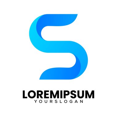 Harflerin soyut logo tasarımı