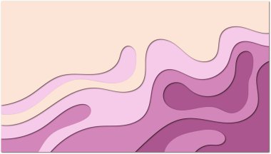 Soyut renkli kağıt kesim şekilleri dalga arkaplanı