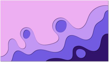 Soyut renkli kağıt kesim şekilleri dalga arkaplanı