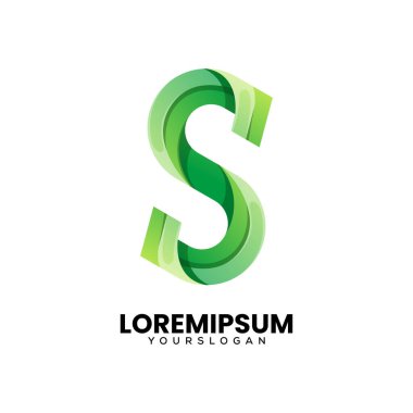 S harfi renkli logo tasarımı