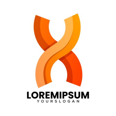 X harfi yaratıcı logo tasarımı