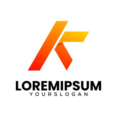 harflerin baş harfleri K yaratıcı logo tasarımı