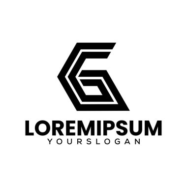 harf baş harfleri G yaratıcı logo tasarımı