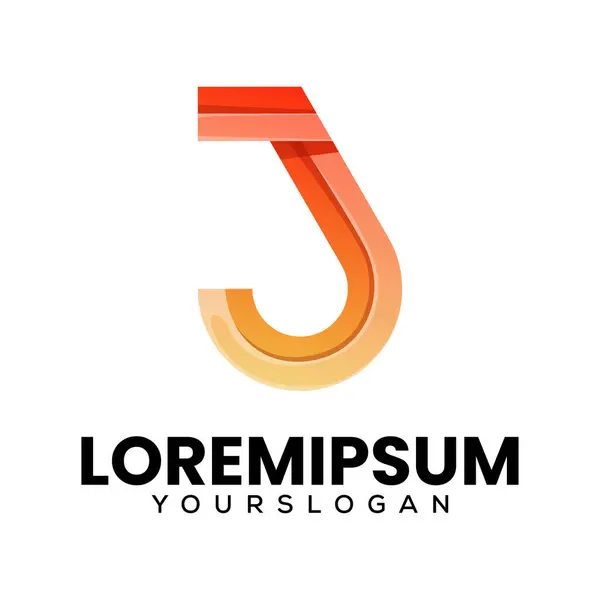 J harfi yaratıcı logo tasarımı