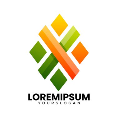 Baş harfleri X logo tasarımı