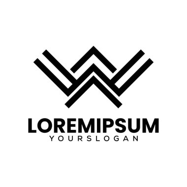 Baş harfler W logo tasarımı