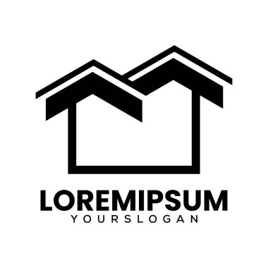 ev simgesi soyut logo tasarımı