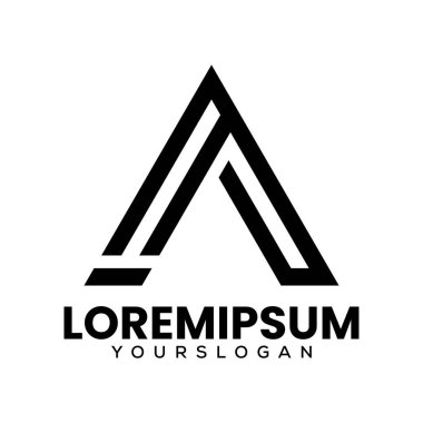 A harfi. Yaratıcı logo tasarımı.