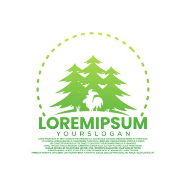 Horoz Ormanı ikon logosu tasarımı